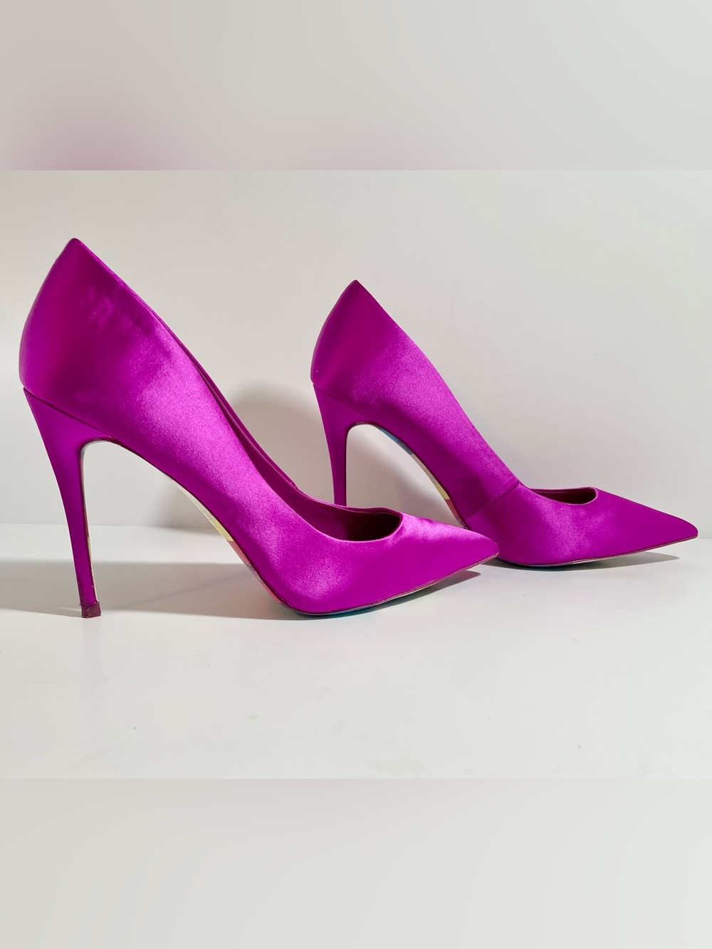 ALDO Fuchsia Satin High Heel Pump - Picture 2 of 13